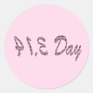 Pie Pink Pi Day Classic Round Sticker