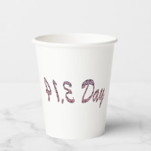 Pie Pink Pi Day Paper Cups