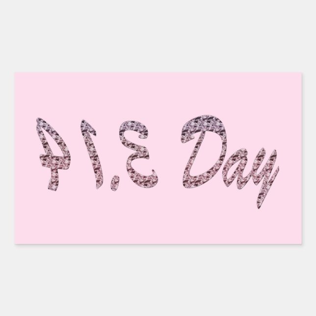 Pie Pink Pi Day Sticker (Front)