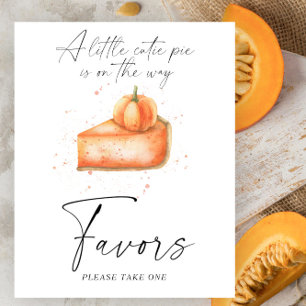 Pie pumpkin fall baby shower - Favours Poster