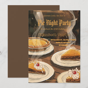 Pie Sharing Night Party Invitation – Sweet & Cozy 