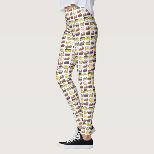 Pie Slice Apple Pumpkin Banana Key Lime Blueberry Leggings (Left)