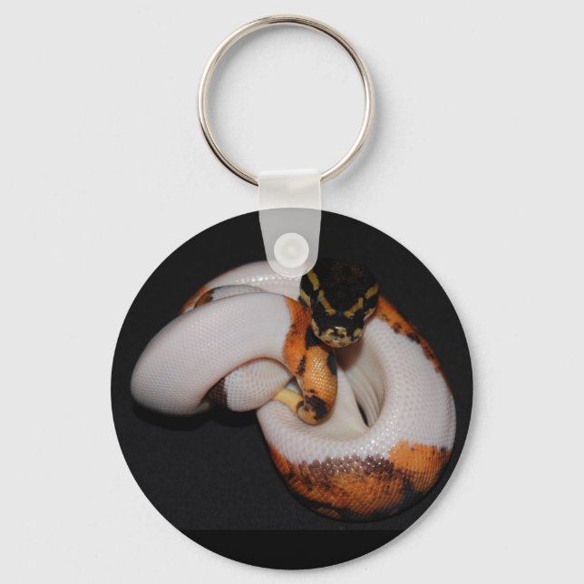 Piebald Ball Python Keychain (Front)