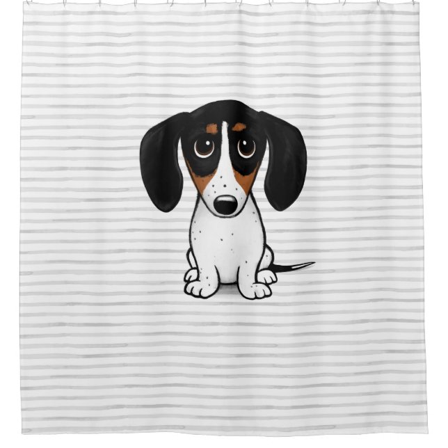 Piebald Dachshund Cute Cartoon Puppy Dog (Front)