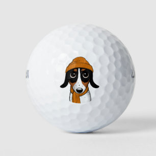 Piebald Dachshund Cute Hipster Dog Golf Balls
