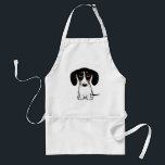 Piebald Dachshund Cute Puppy Dog Adult Apron<br><div class="desc">A fun BBQ apron for Piebald Dachshund lovers. Black,  tan and white coloured Doxie. Visit Jenn's Doodle World for even more accessories for home and office with this funny dog and more original wiener dog designs.</div>