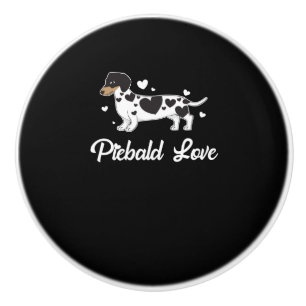 Piebald Dachshund Dog Owner Gift Ceramic Knob