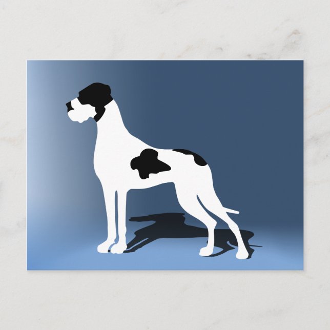 Piebald Great Dane Postcard (Front)