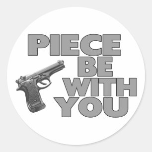 Piece Be With You Classic Round Sticker