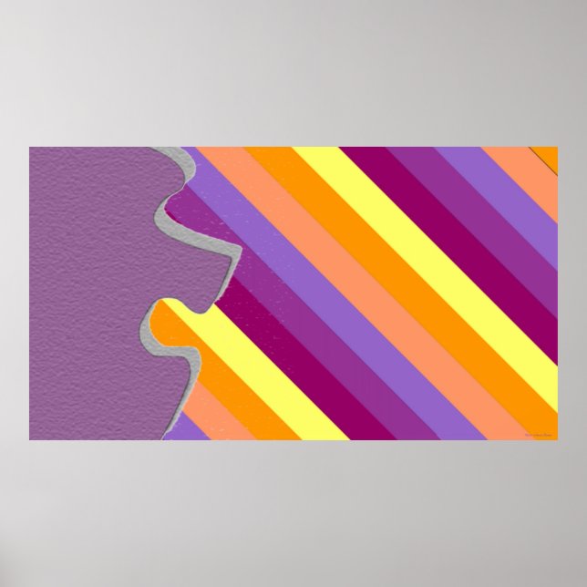 Pièce de puzzle décoratif Poster de sucre Abstrait (Devant)