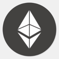 Pièce Ethereum sticker rond