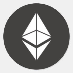 Pièce Ethereum sticker rond
