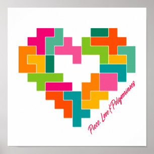 Piece, Love & Polyominoes Print