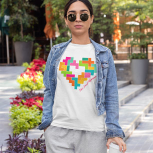 Piece, Love & Polyominoes Womens Shirt