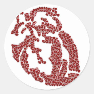 Piece O' My Hearts Classic Round Sticker