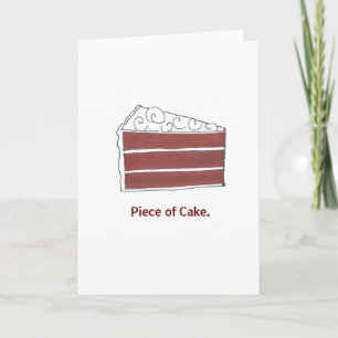 Piece of Cake Red Velvet Cake Slice Congrats Card