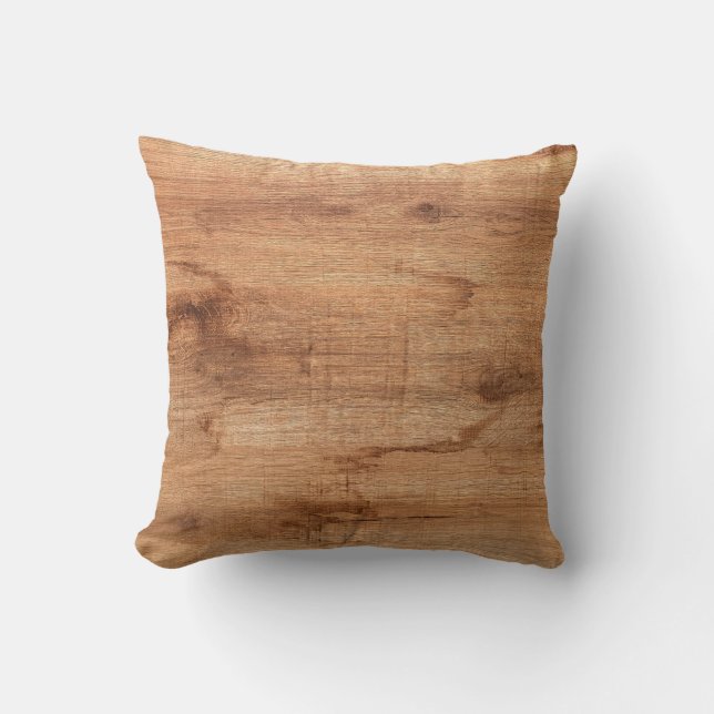 piece of old wood throw pillow (Front)