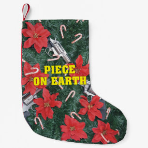 Piece On Earth Gun Christmas Small Christmas Stocking
