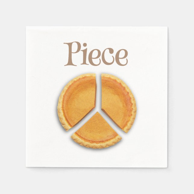"Piece" peace symbol Napkin (Front)
