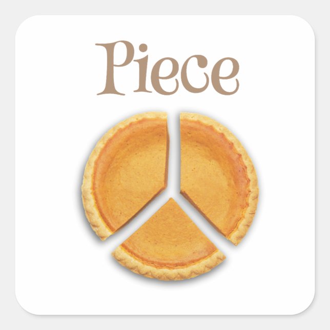 "Piece" peace symbol Square Sticker (Front)