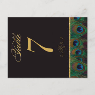Pièce Peacock Or et Noir Numéro de table
