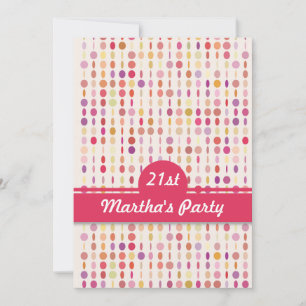 Pièces colorées Invitation Anniversaire