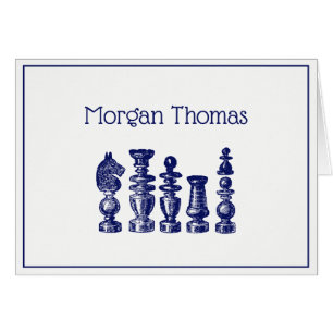 Pièces de jeu d'échecs Art vintage bleu