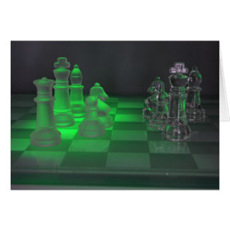 Pièces d'échecs en verre