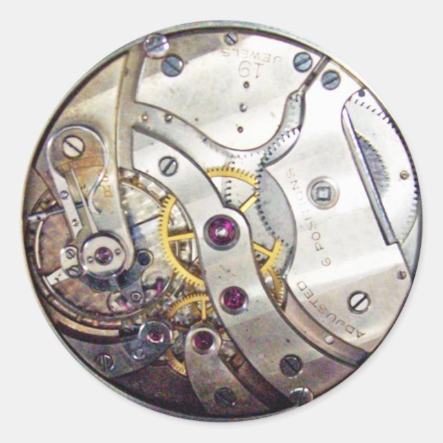 Pièces mobiles Steampunk Sticker (Devant)