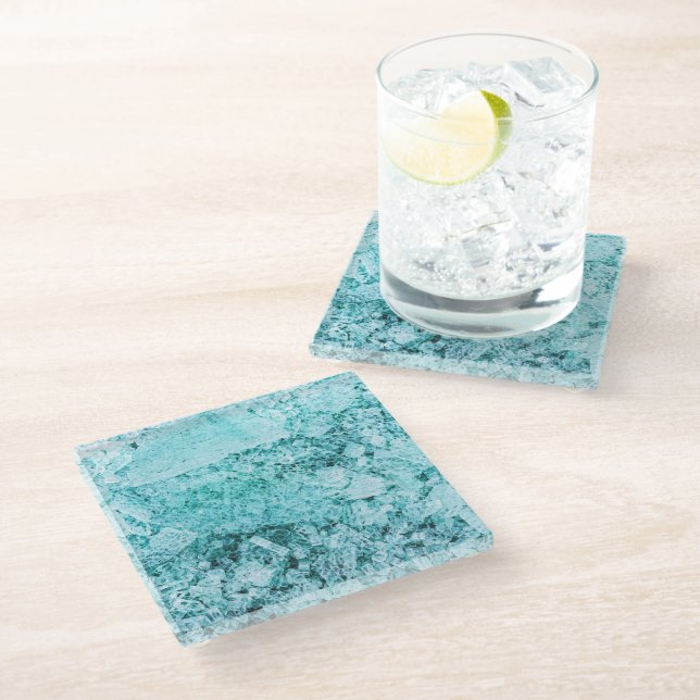 pieces of mental integration glass coaster (Angled)