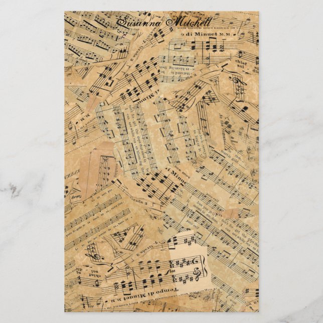 Pieces of Vintage Music ID389 Stationery (Front)