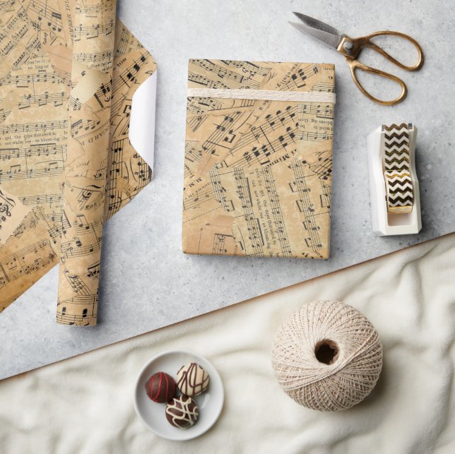 Pieces of Vintage Music ID389 Wrapping Paper (Crafts)