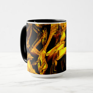 Pieces or bagasse of dehydrated tangerine peel mug
