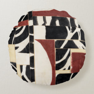 Pieces & Parts I Round Pillow