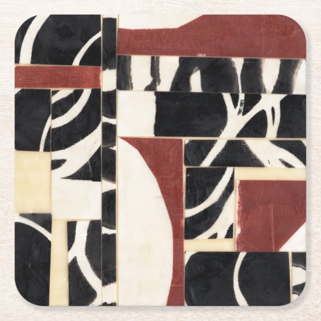 Pieces & Parts I Square Paper Coaster (Front)