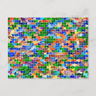 Piecewise Bowties Swirl Postcard