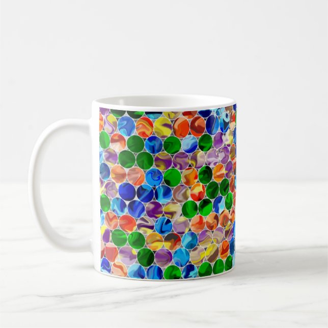 Piecewise Circles Swirl 11oz Mug (Left)