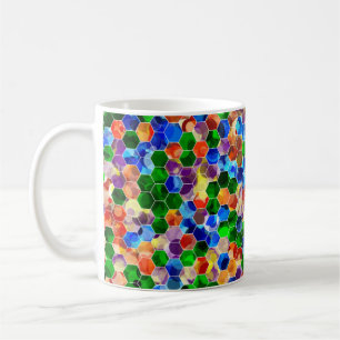 Piecewise Horizontal Hexagons Dot 11oz Mug