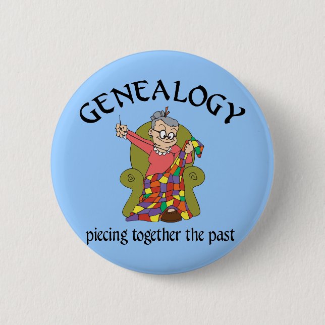 Piecing Together the Past 2 Inch Round Button (Front)