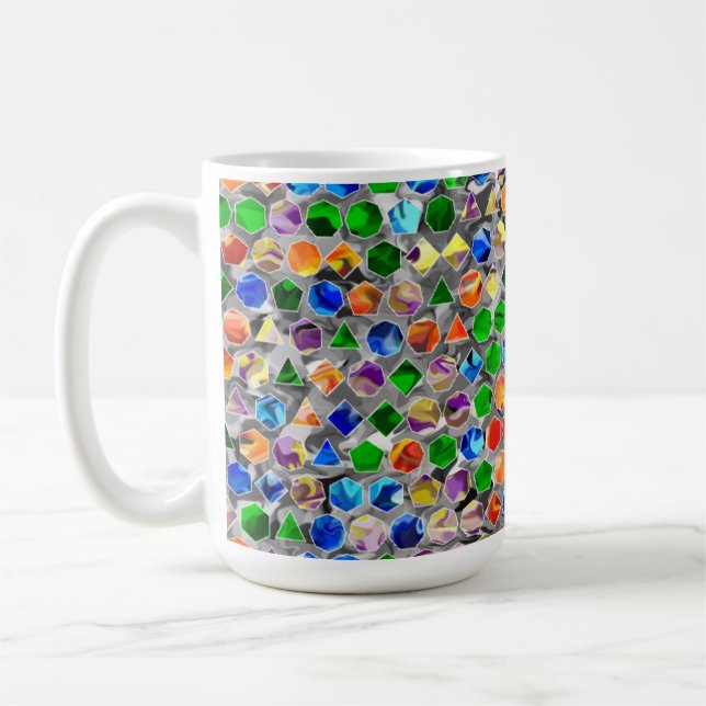 PiecMême Polygons tourbillonner 15oz Mug (Gauche)