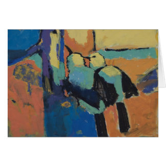 Pied babblers - Art card