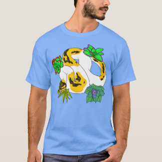 Pied Ball Python with Succulents  T-Shirt