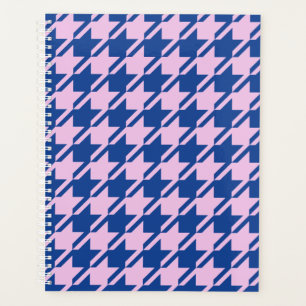 Pied de fond rose+Motif bleu