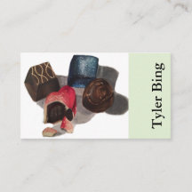 Pied de mouton, carte de visite d'art de chocolat
