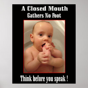 Pied en affiche drôle de bouche