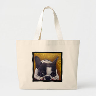 Pied Frenchie Nap Large Tote Bag
