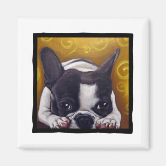Pied Frenchie Nap Magnet