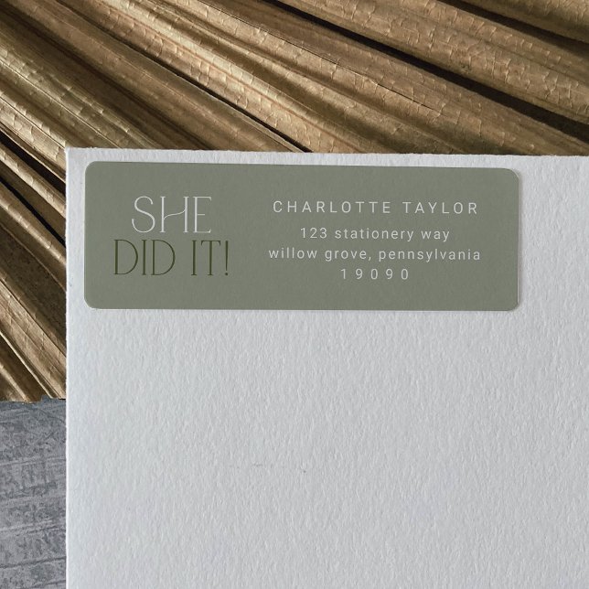 Pied moderne | Green Elle L'A Fait Graduation Reto (Créateur téléchargé)