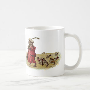 Pied Piper Cat Leading Rats Coffee Mug
