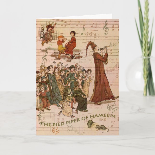 Pied Piper Collage Holiday Card (Front)